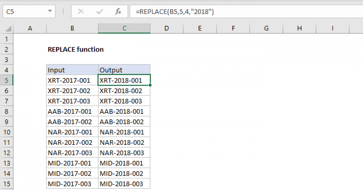 How To Replace Character In Excel Formula